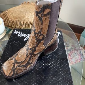 Sam Edelman Snakeskin Chelsea Boots